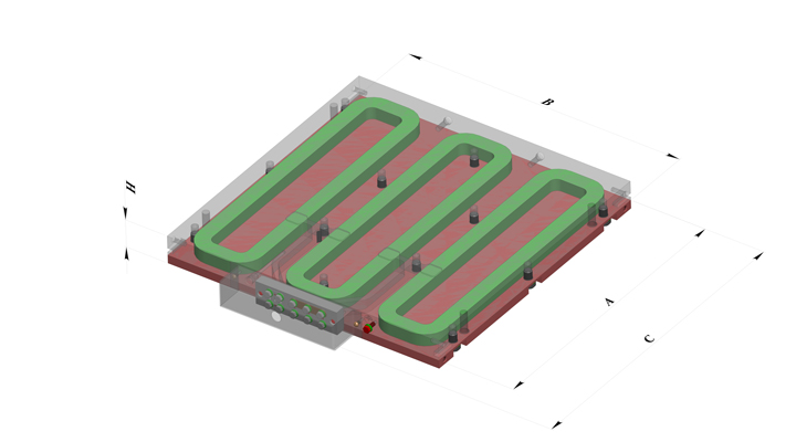 Плита нагревательная индукционная РТПИ 1000х1000