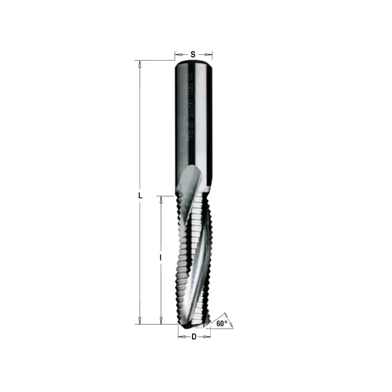 Фреза спиральная монолитная 16x55x110 Z=3R S=16 RH CMT 195.163.11