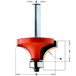 Фреза концевая CMT радиусная D=38,1 I=19,0 S=1/2 ; R=12,70  838.880.11