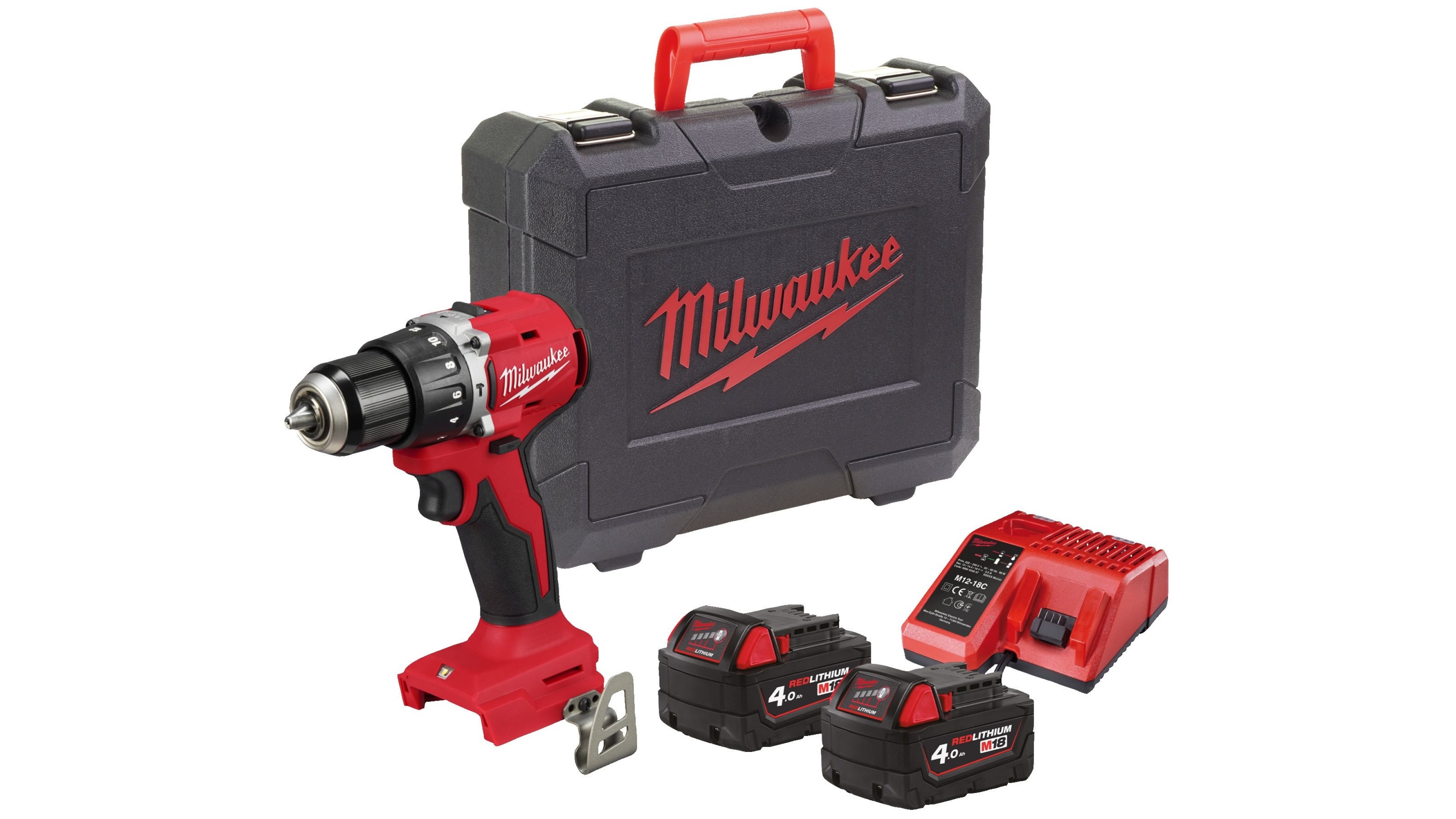 Аккумуляторная ударная дрель-шуруповерт Milwaukee M18 BLPDRC-422C