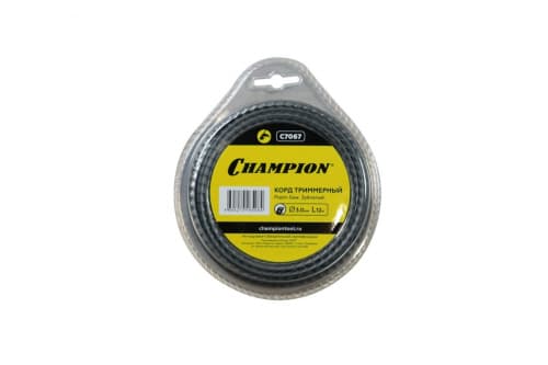 Мононить для триммера сечение зубчатое Champion C7070 - Championtool
