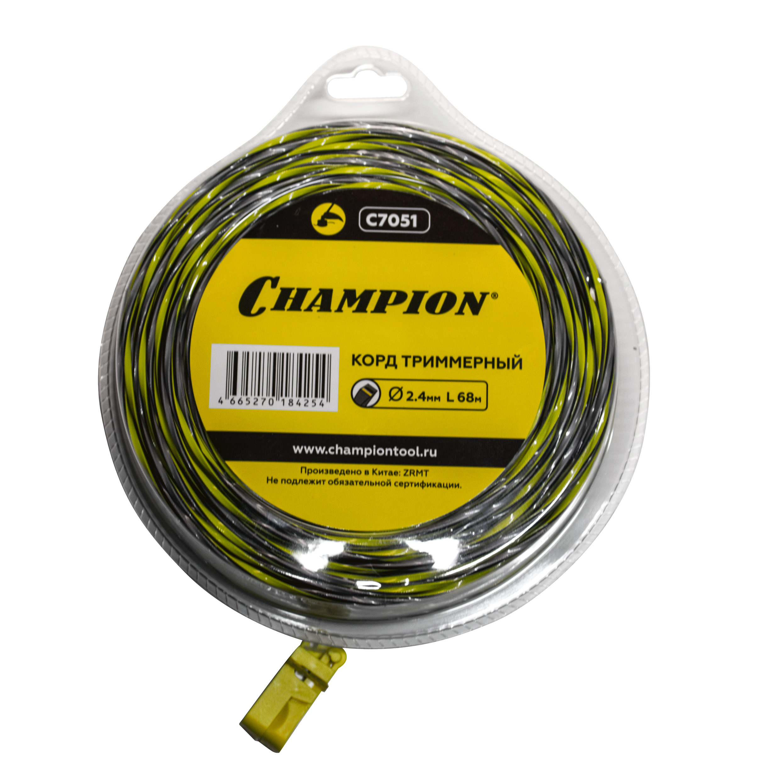 Корд триммерный 3-х компонентный материал, сечение витой квадрат Champion C7052 - Championtool