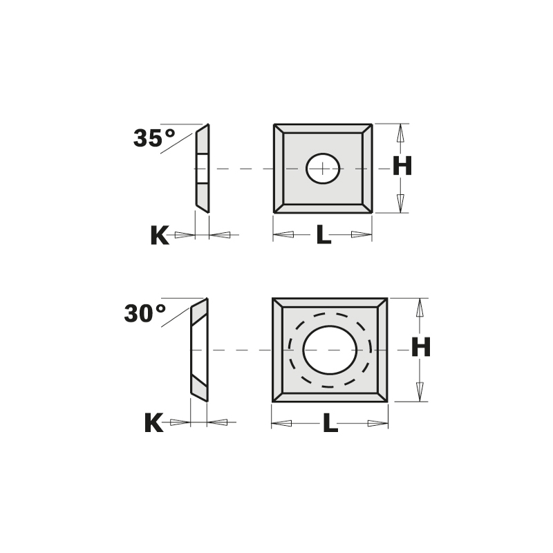 нож твердосплавный 14x14x1,2 F1730 CMT 790.140.10