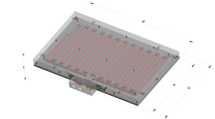 Плита нагревательная омическая ПН 800х800