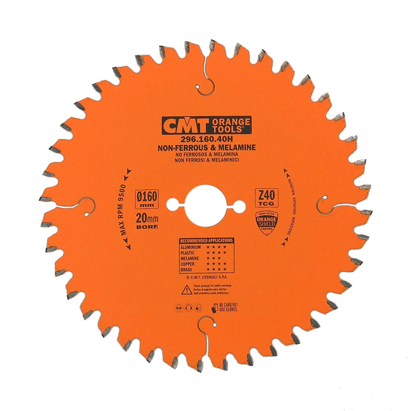 Диск пильный 160x20x2,2/1,6 -6° TCG Z=40 CMT 296.160.40H