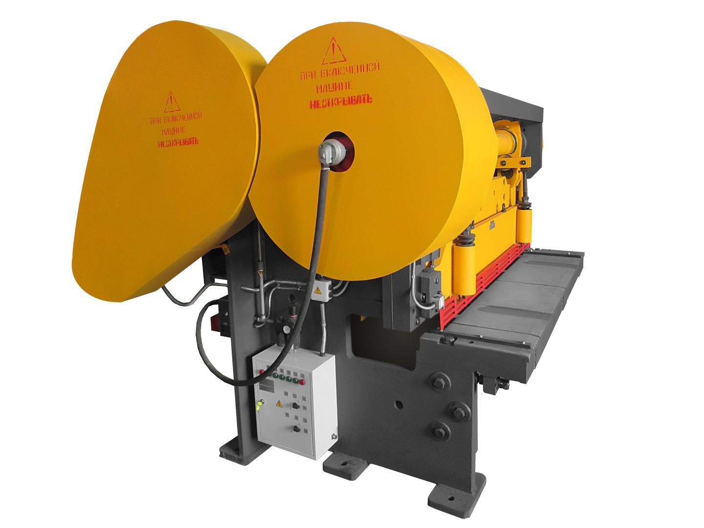 Ножницы гильотинные пневматические модели НА3122. Вид сбоку