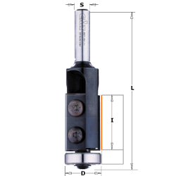 Фреза обгонная (нижн. подш.), смен.ножи HM Z2 S=6 D=19x30 RH CMT 657.195.11