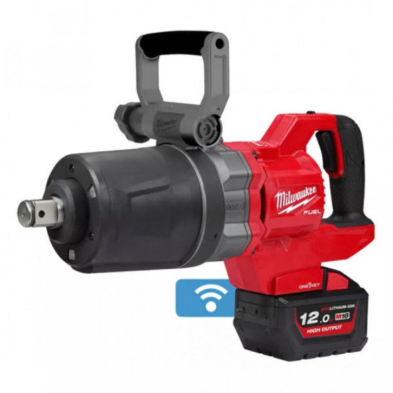 Аккумуляторный высокомоментный ударный гайковёрт Milwaukee 1'' с D-образной рукояткой M18 ONEFHIWF1DS-121C FUEL