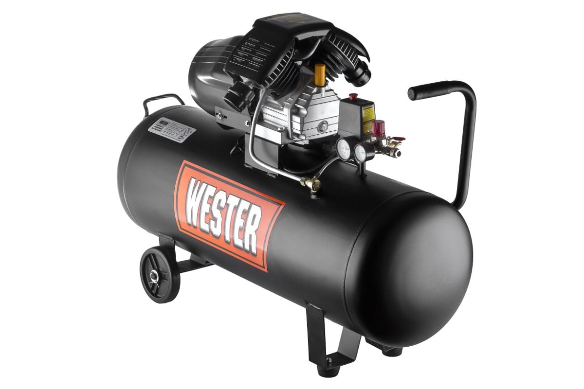 Компрессор WESTER WK2200/100PRO поршневой масляный, 2200 Вт, 330л/мин, 8бар