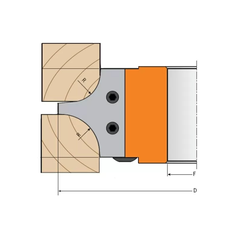 Комплект 2 ножей HM 45x35x2 R=12/18 для 694.004 CMT 695.004.12