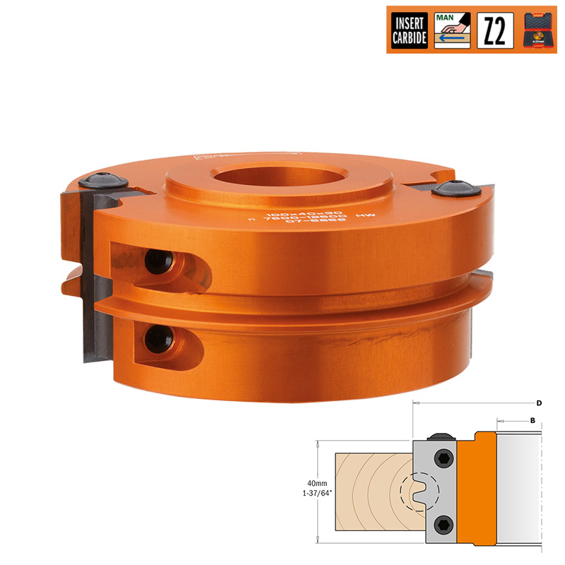 Фреза сращивание F=50 D=110x38 насадная (алюм.) смен.ножи HM (кейс) CMT 694.009.50