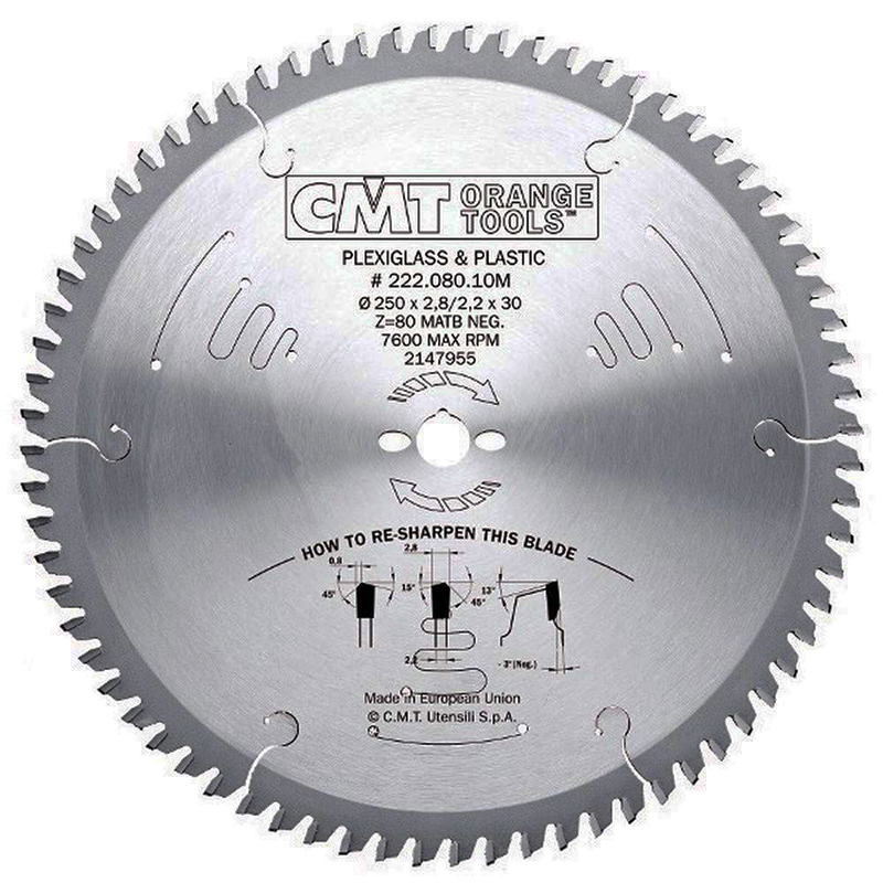 Диск пильный 300x30x2,8/2,2 -3° MATB Z=96 CMT 222.096.12M
