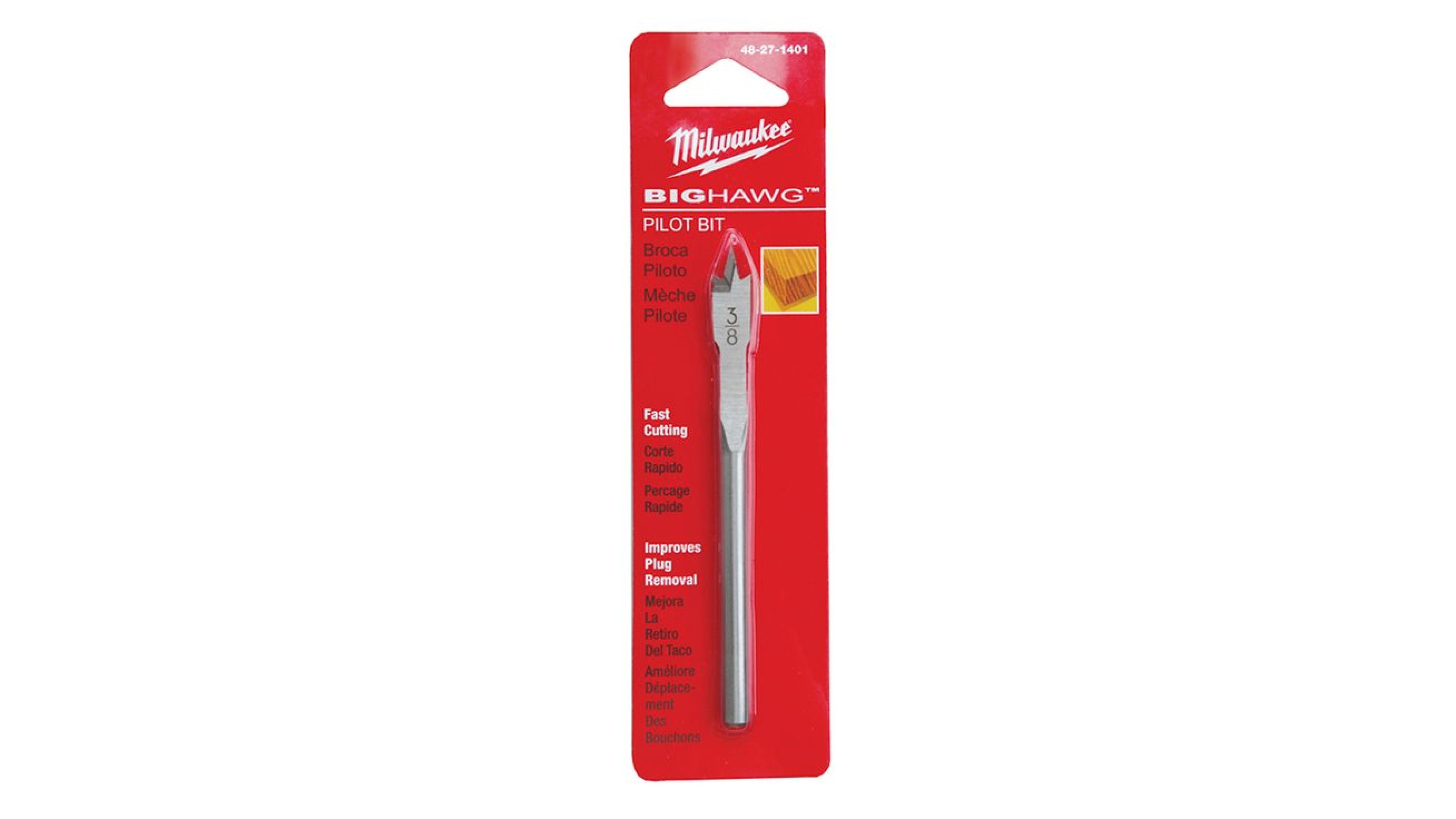 Центрирующее плоское сверло Milwaukee 3/8 Big Hawg 48271401