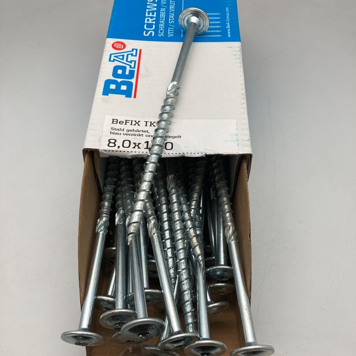 Конструкционный саморез с прессшайбой BeA BeFIX 8х160 TX40 (50 шт)