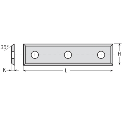 нож твердосплавный 50x9x1,5 F1730 CMT 790.500.09