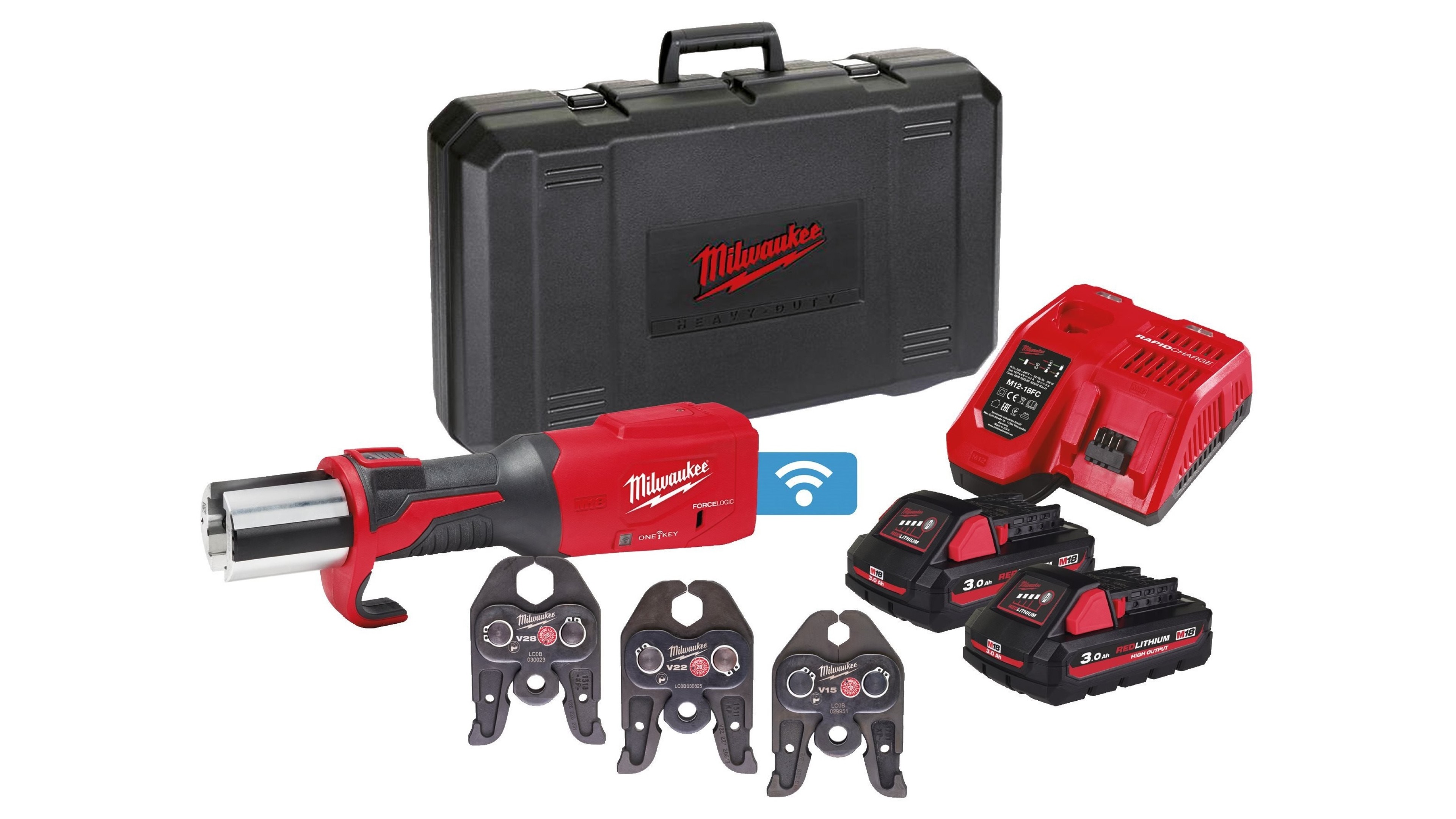 Аккумуляторный инструмент для обжима труб M18 ONEBLHPT-302C V-SET