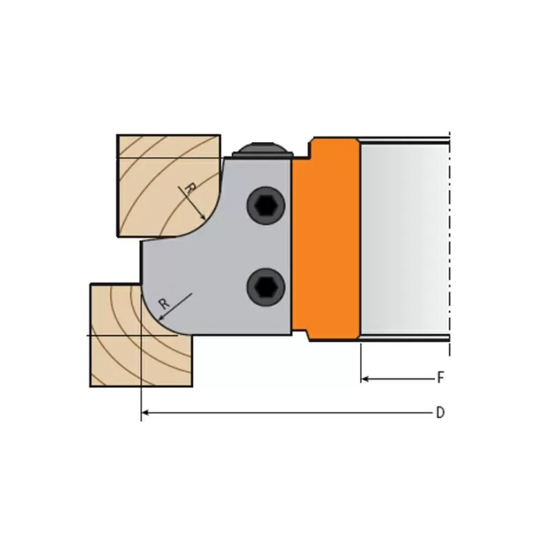 Комплект 2 ножей HM 40x30x2 R=12 для 694.007 CMT 695.007.12