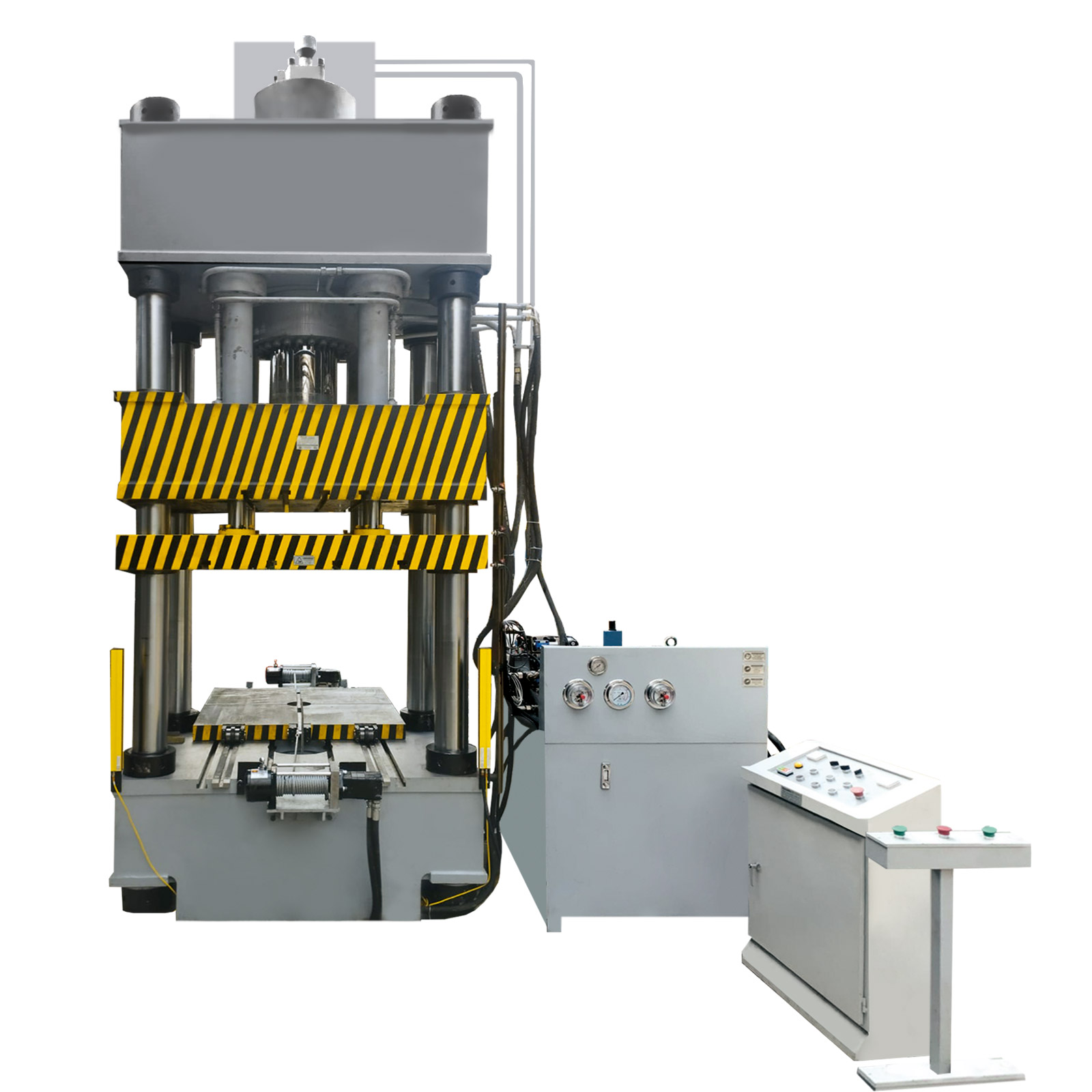 Четырехколонный гидравлический вытяжной и листоштамповочный пресс двойного действия ДА1439С