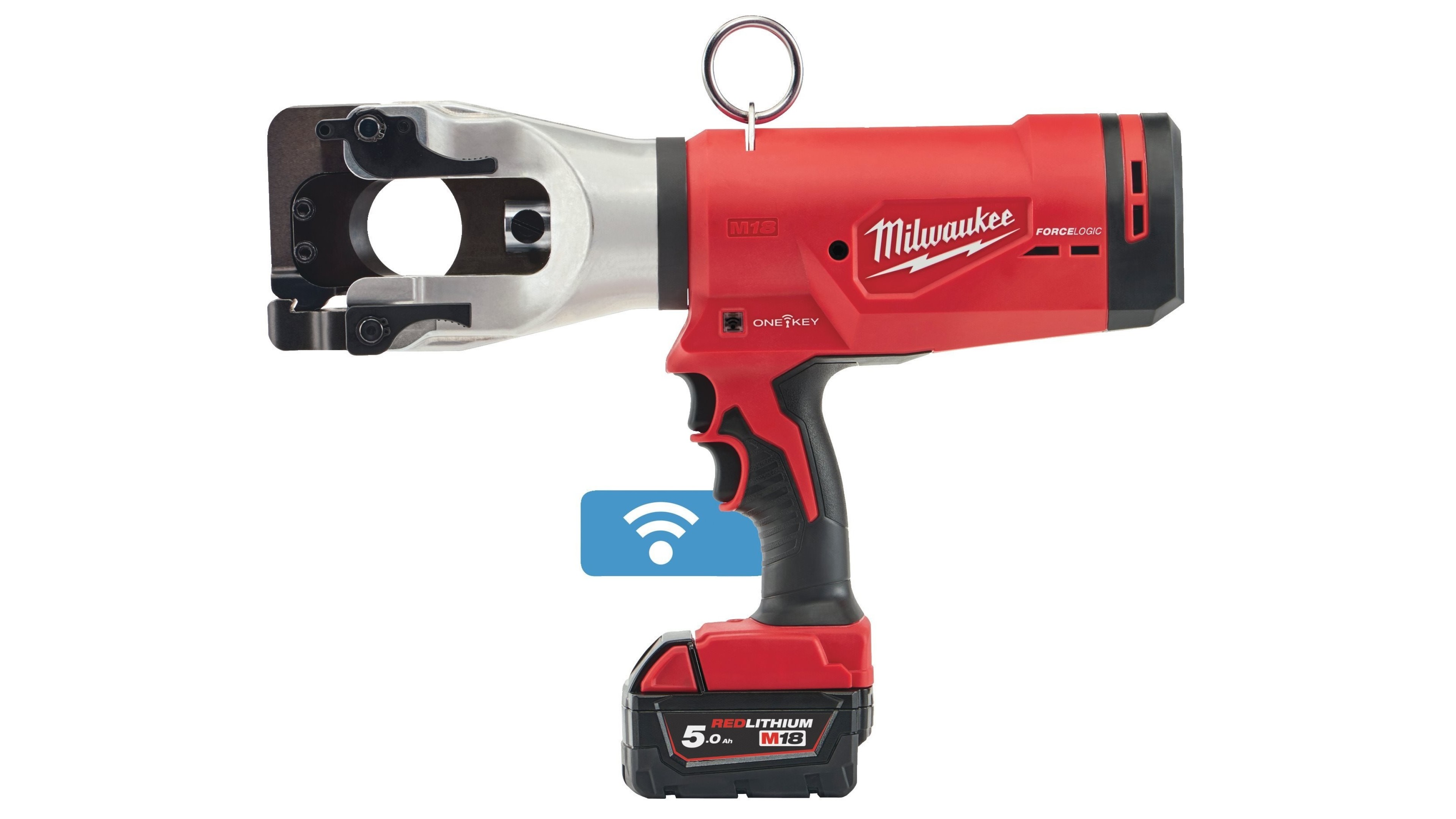 Аккумуляторный гидравлический резак для высоковольтных проводов Milwaukee FORCE LOGIC M18 HCC45-522C ONE-KEY