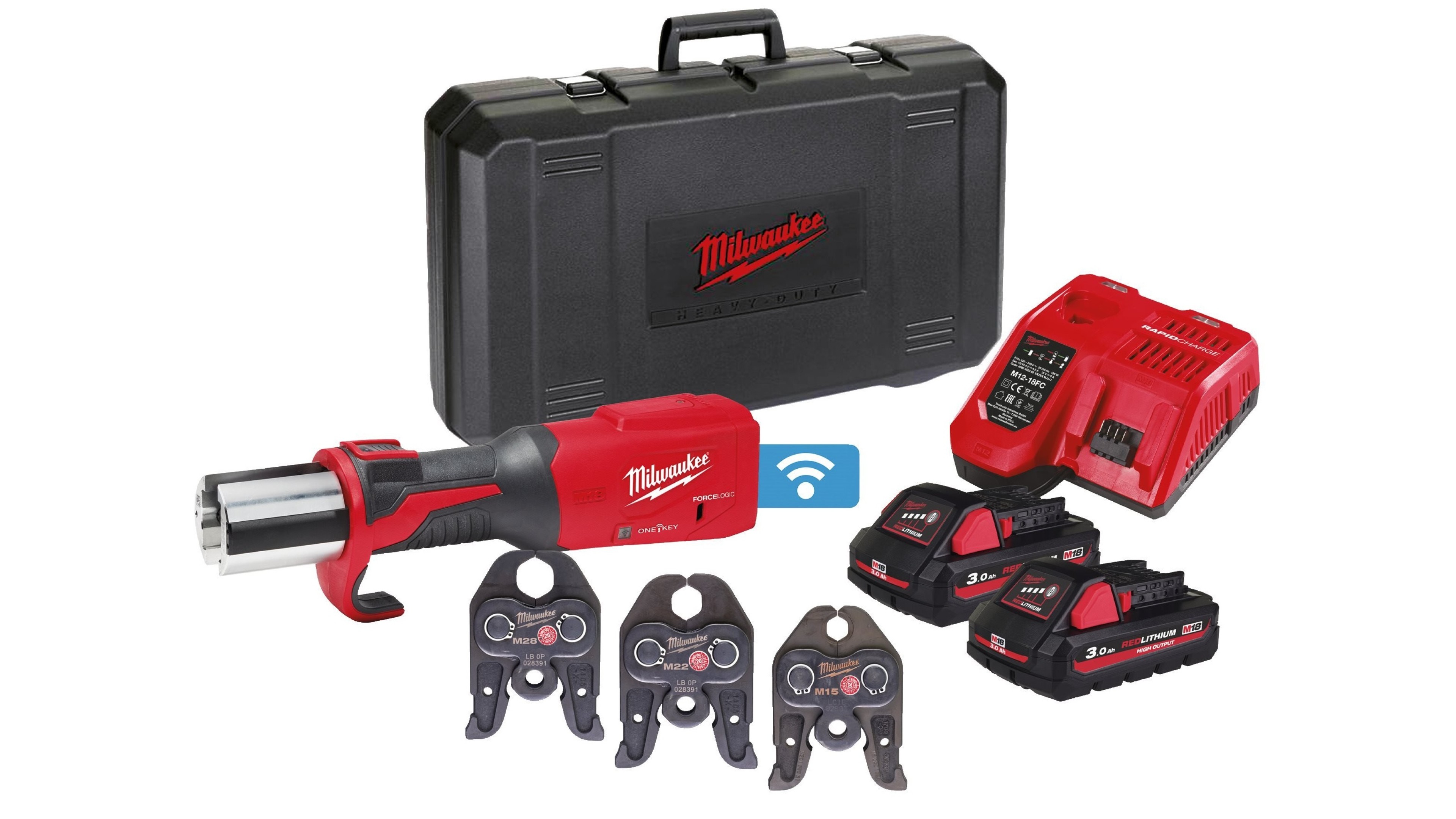 Аккумуляторный инструмент для обжима труб M18 ONEBLHPT-302C M-SET