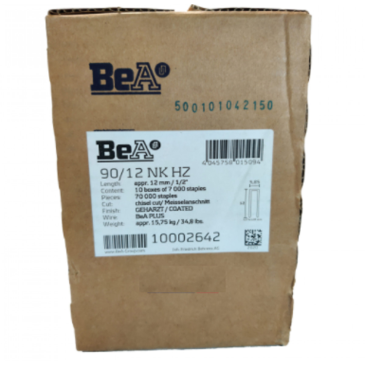 Скоба узкая 90 типа 12 мм BeA