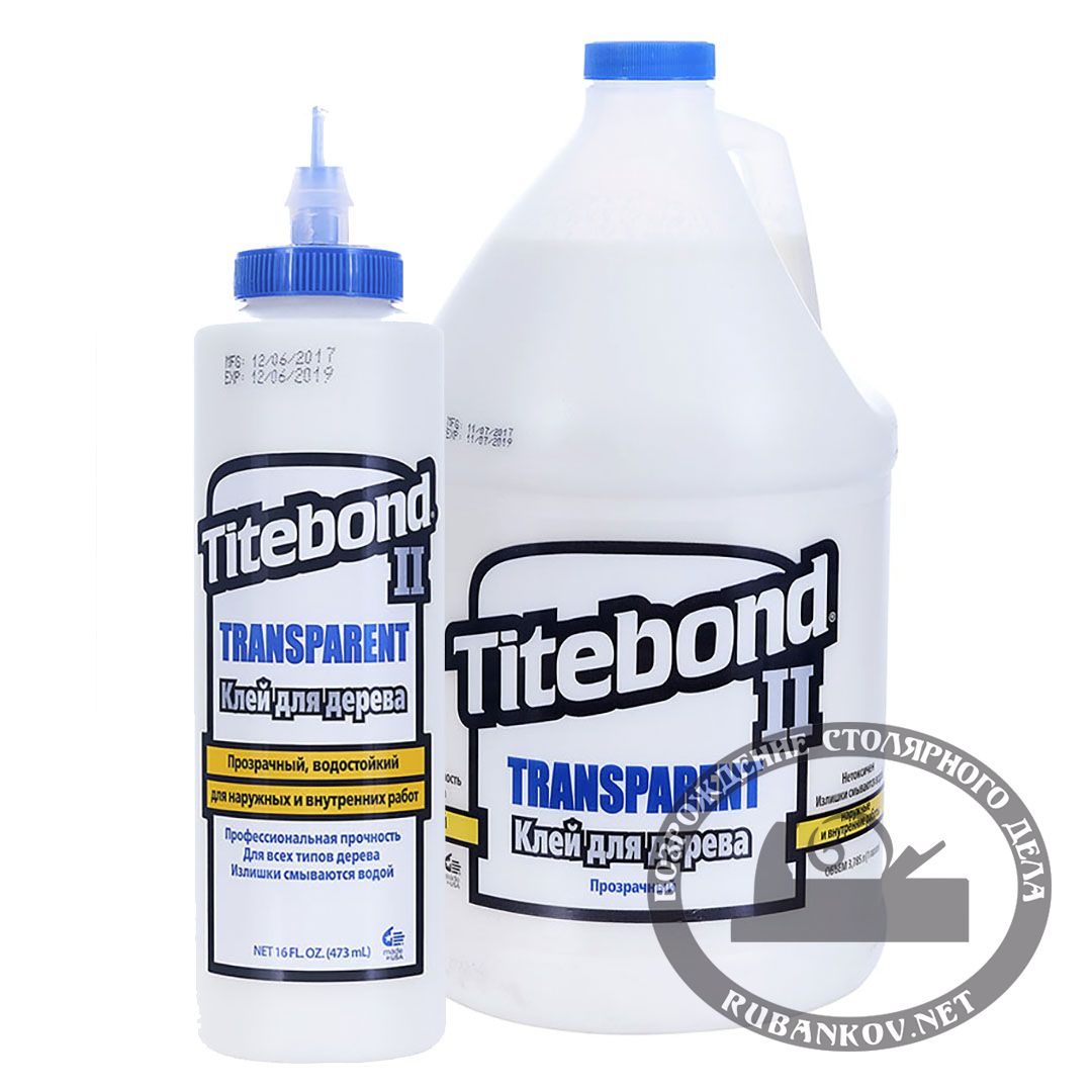 Клей Titebond II столярный влагостойкий прозрачный, 3.8л