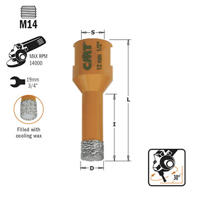 Коронка DIA S=M14 D=68x15x60 DX CMT 552-568