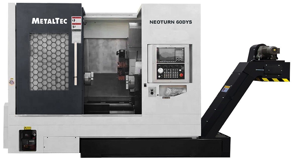 Токарный станок ЧПУ с наклонной станиной и противошпинделем MetalTec NeoTurn 60DYS (Fanuc)