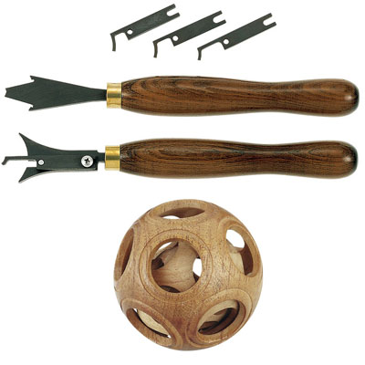 Резцы токарные Crown HSS, David Springett, для точения китайских шаров, 2 шт