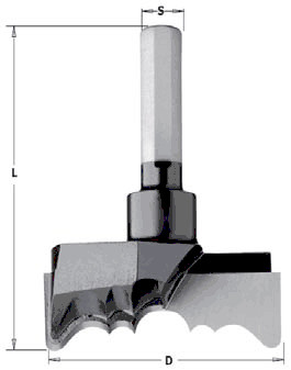 Сверло HW для изготовления розеток 70x74 Z=2 S=9,52 RH CMT 531.702