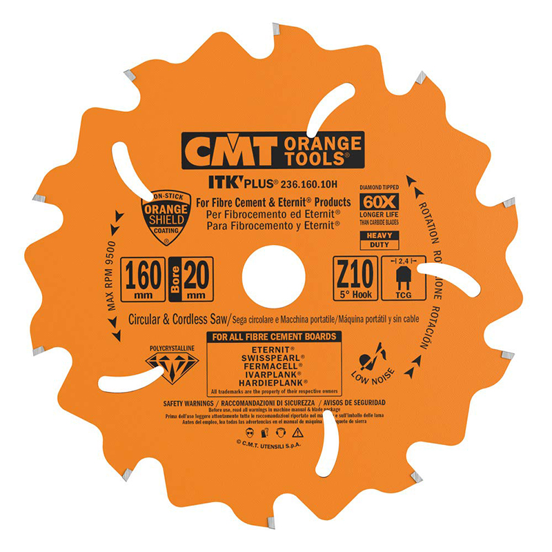 Диск пильный 190x30x2,4/1,8 12° TCG Z=4 (DIA) CMT 236.190.04M