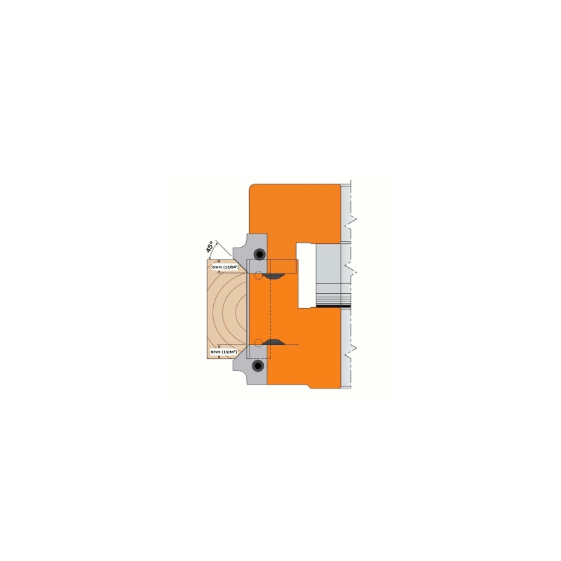 Комплект 2 ножей HM 20x20x2 R4/45гр. для 694.005 CMT 695.005.B4