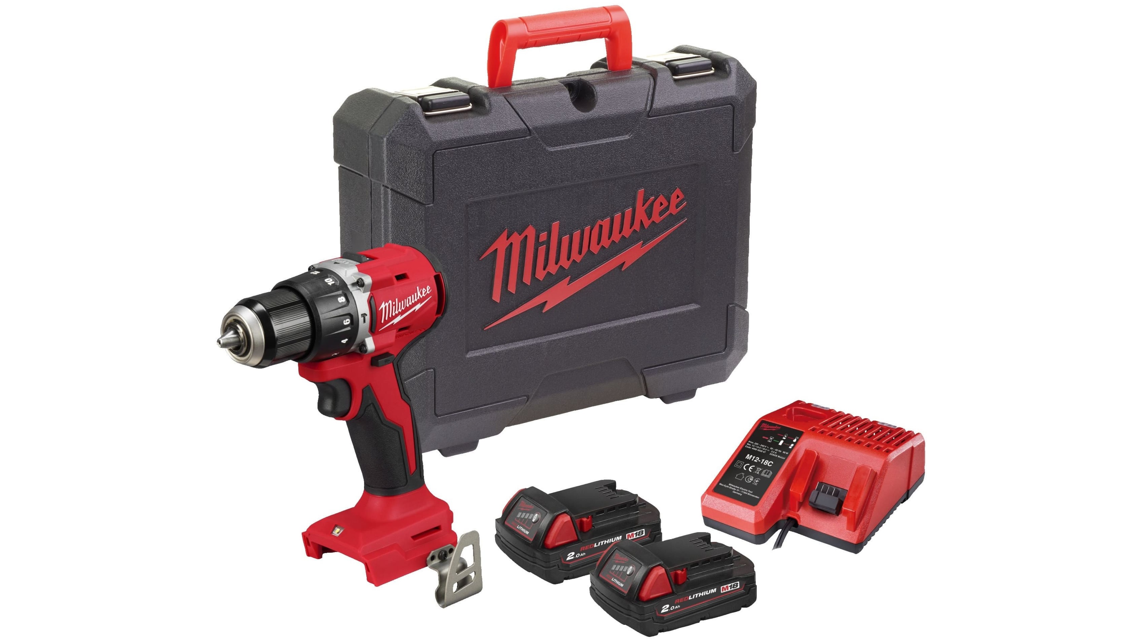 Аккумуляторная ударная дрель-шуруповерт Milwaukee M18 BLPDRC-202C