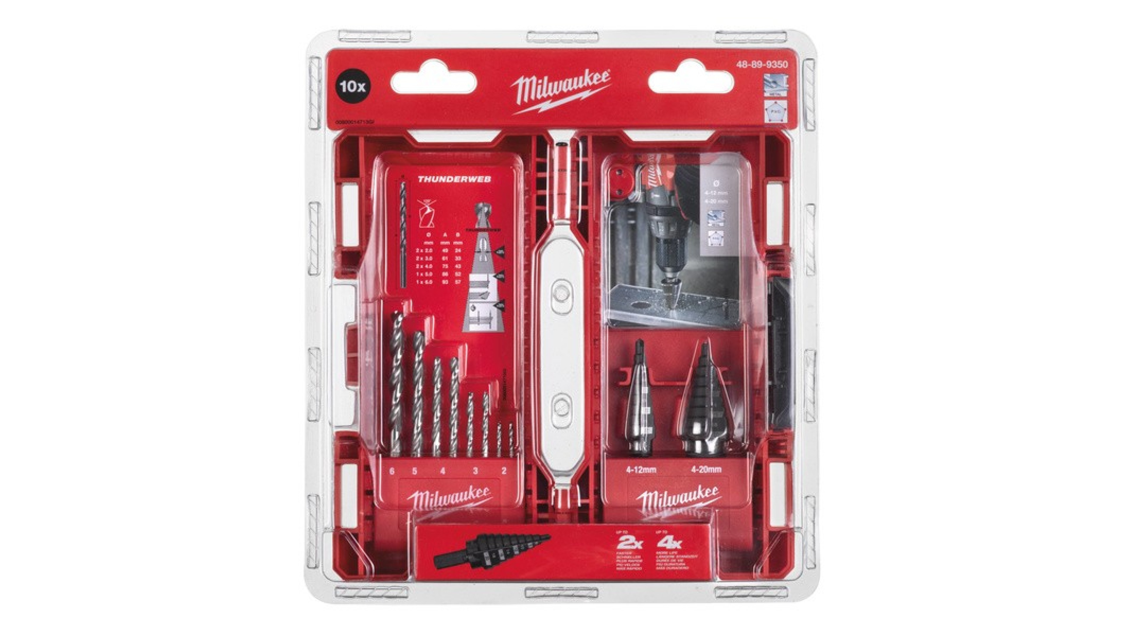 Набор ступенчатых сверл и сверл по металлу Milwaukee STEP DRILL SET