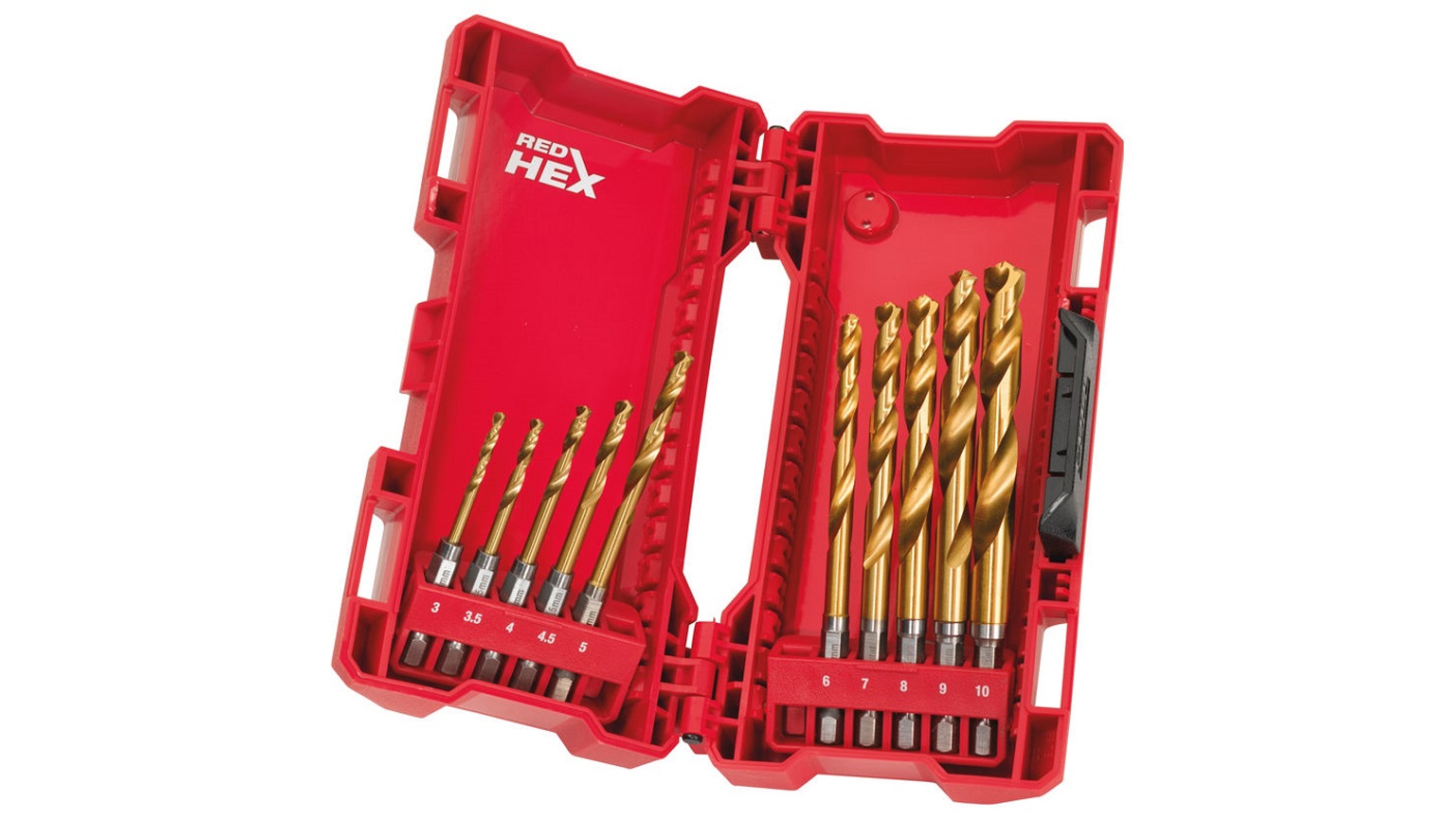Набор Сверл по металлу shockwave Milwaukee HSS-G TIN RED HEX (10 шт)