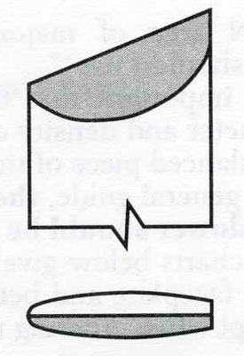 Резец токарный Crown HSS, Oval Skew Chisel, 25мм, рукоять - 216мм