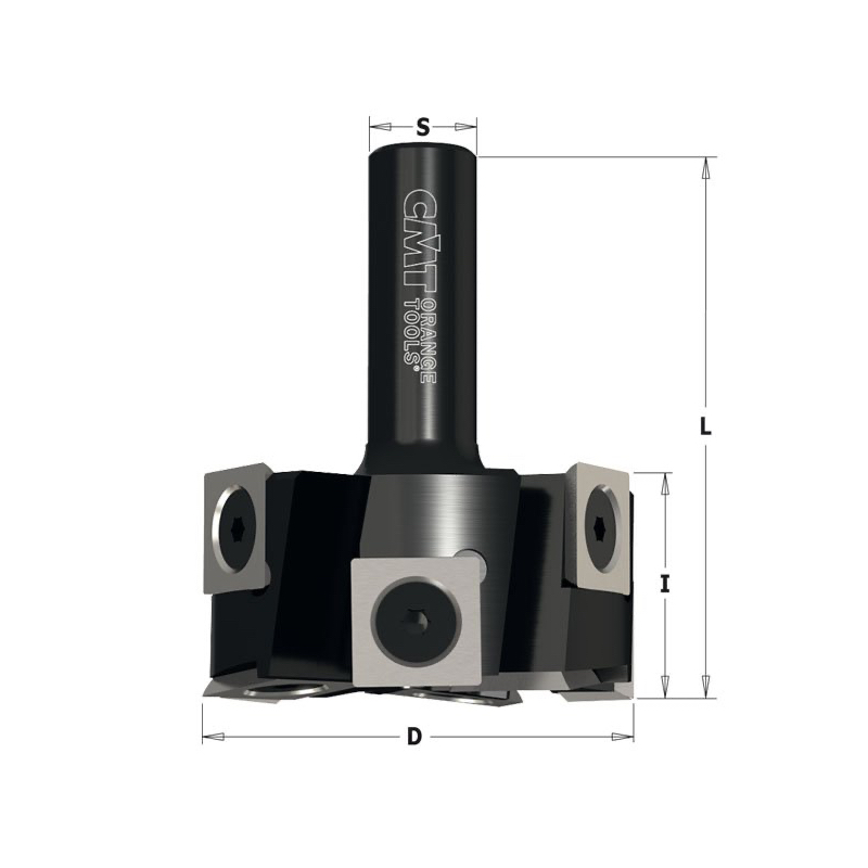 Фреза четвертная со сменными ножами HM Z6+3 S=12 D=50,8X25X63,5 RH CMT 663.502.11
