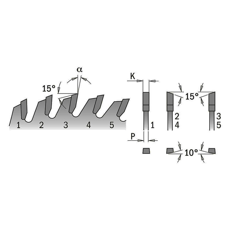 Диск пильный 250x30x3,2/2,2 15° 1FTG+4ATB Z=80 CMT 274.080.10M