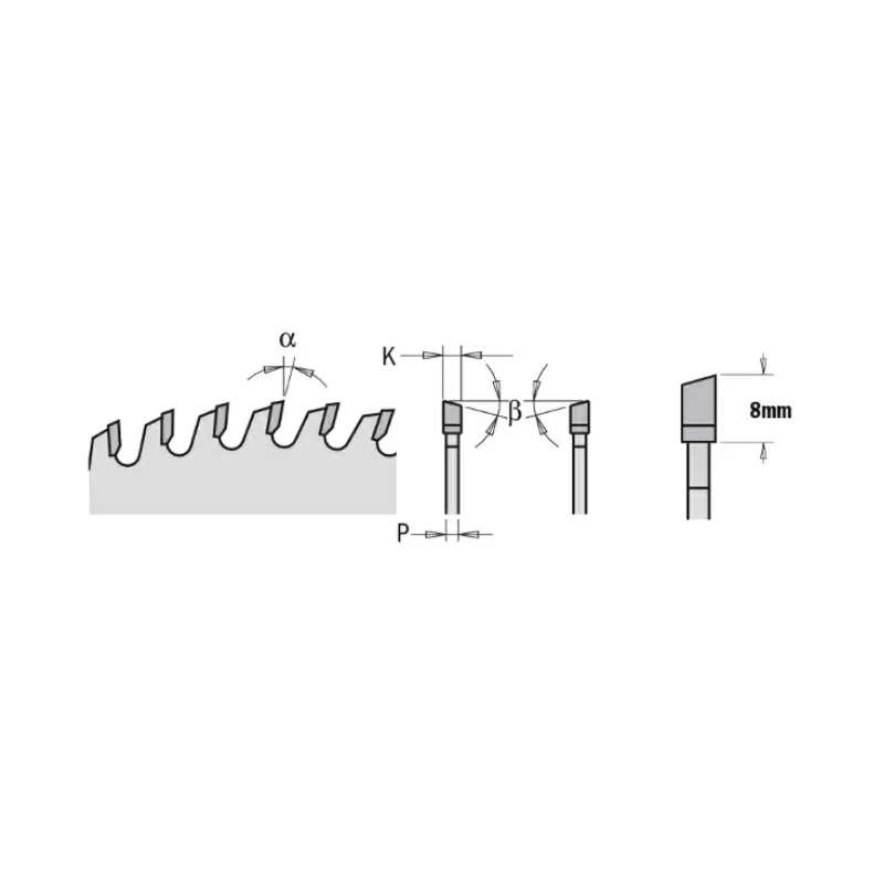 Диск пильный 250x30x3,2/2,2 5° 15° ATB Z=80 CMT 285.680.10M