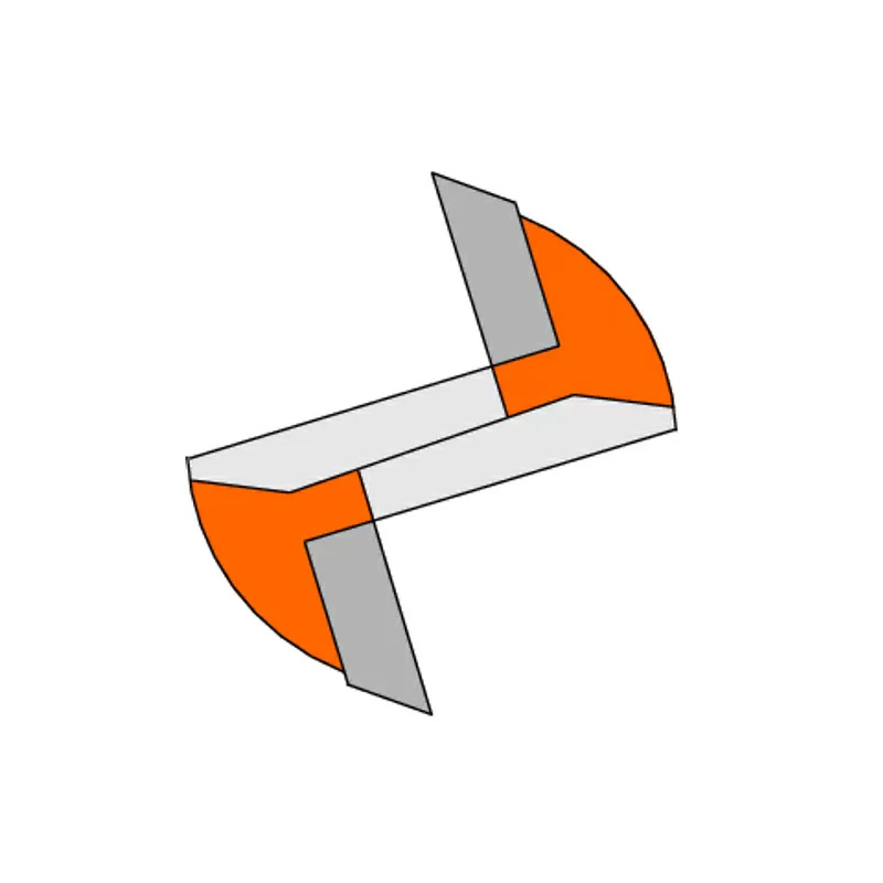 Начиная с диаметра 9 мм, фрезы имеют заточенный торец для врезания