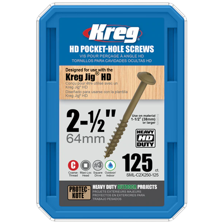 KREG Профессиональные приспособления для деревообработки Саморезы Kreg Jig HD с покрытием Protec-Kote