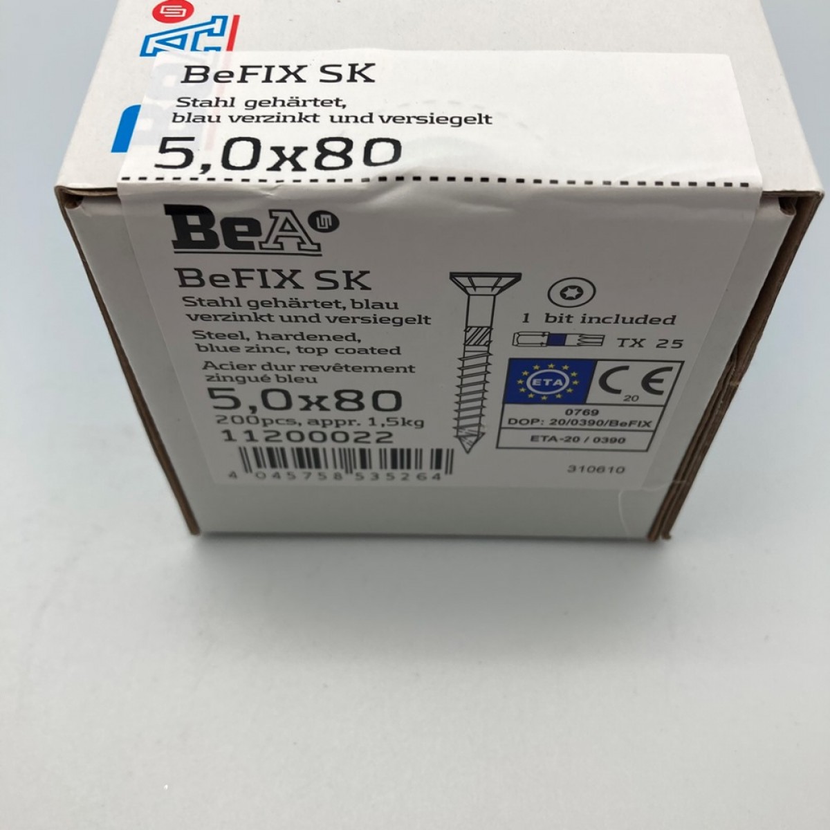 Конструкционный саморез с потайной головкой BeA BeFIX 5,0х80 TX25 (200 шт)
