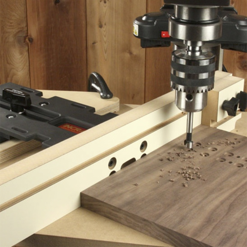 Параллельный упор INCRA Jig Fence System и Позиционер Original INCRA Jig на сверлильном станке