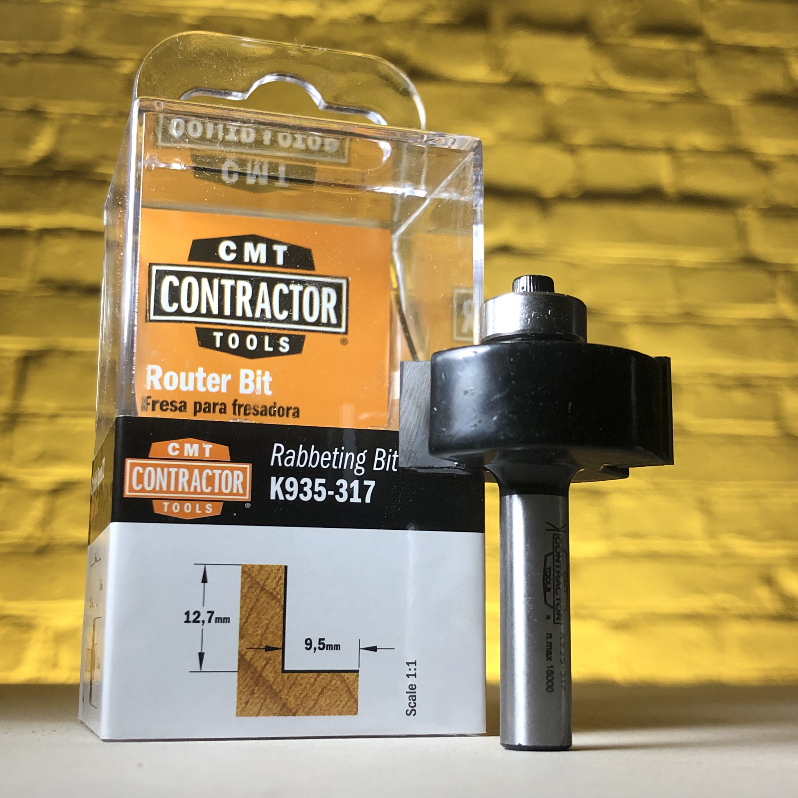 Фрезы концевые четвертные с нижним подшипником Rabbeting Bit CMT Contractor Tools® K935